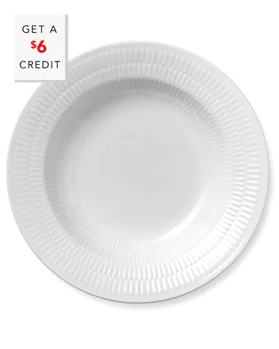 Royal Copenhagen 8.25in Fluted Rim Soup Bowlwith $6 Credit In White