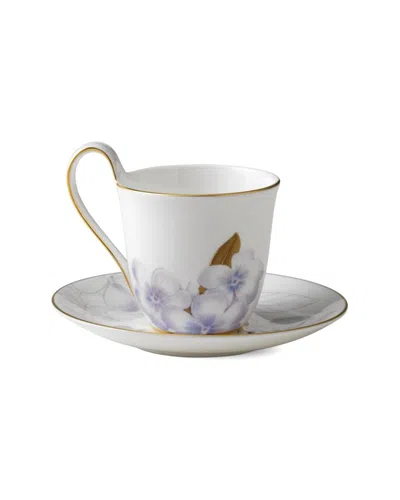 Royal Copenhagen 8.5oz Flora Rhododendron Cup & Saucer In Blue