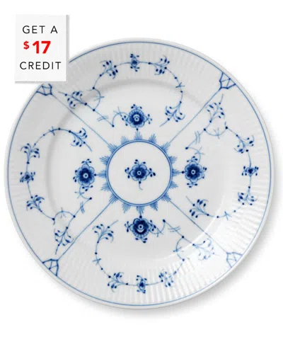 Royal Copenhagen 8.75in Blue Fluted Plain Salad Platewith $17 Credit