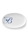 Royal Copenhagen Alphabet Coll Oval Assiette In Blue