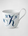 Royal Copenhagen Alphabet Fluted Mug In White