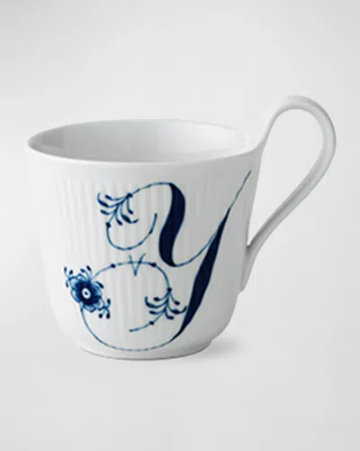 Royal Copenhagen Alphabet Fluted Mug In Mug Y