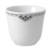 Royal Copenhagen Black Lace Thermal Cup In White