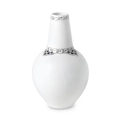 Royal Copenhagen Black Lace Vase In Multi