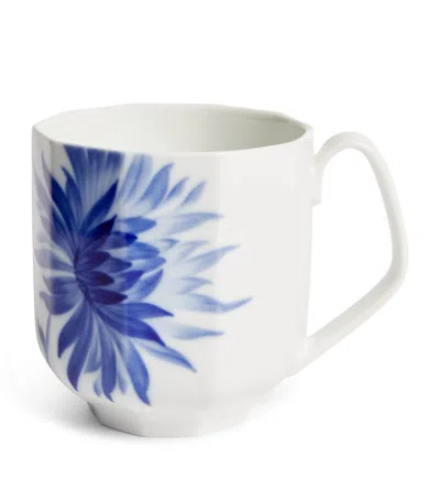 Royal Copenhagen Blomst Dahlia Mug In Blue
