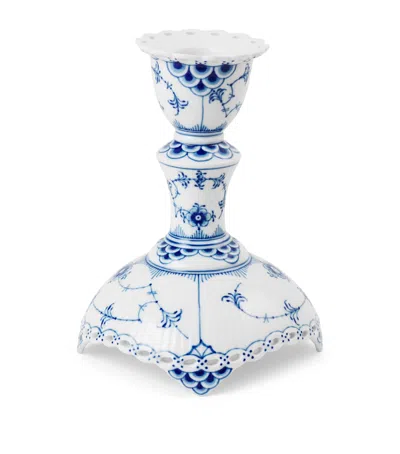 Royal Copenhagen Blue Fluted Full Lace Candleholder