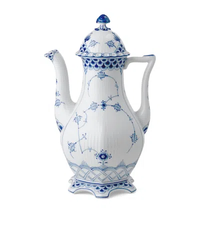 Royal Copenhagen Blue Fluted Full Lace Coffee Pot