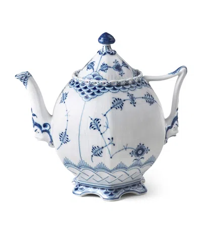 Royal Copenhagen Blue Fluted Full Lace Teapot