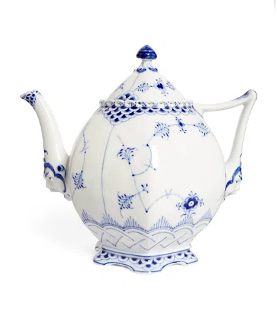 Royal Copenhagen Blue Fluted Full Lace Teapot