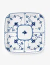 Royal Copenhagen Blue Fluted Half Lace Porcelain Square Plate 21cm