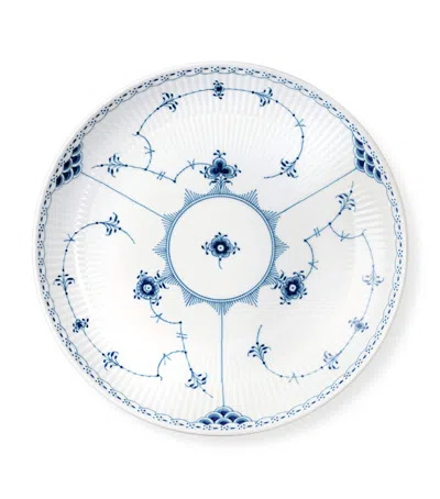 Royal Copenhagen Blue Fluted Half Lace Shallow Bowl