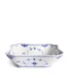 Royal Copenhagen Blue Fluted Half Lace Square Bowl In Blue
