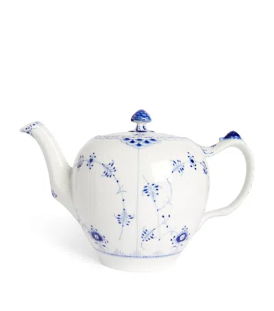 Royal Copenhagen Blue Fluted Half Lace Teapot