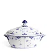 Royal Copenhagen Blue Fluted Half Lace Tureen In Blue