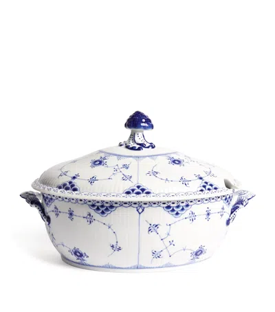 Royal Copenhagen Blue Fluted Half Lace Tureen