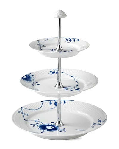 Royal Copenhagen Blue Fluted Mega 3 Tier Etagere
