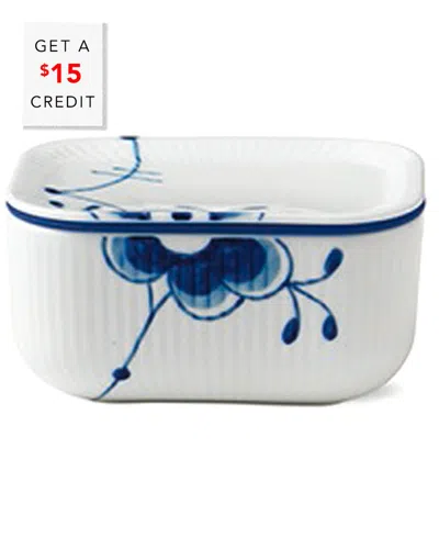 Royal Copenhagen Blue Fluted Mega Butter Jar With Lid