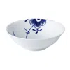 Royal Copenhagen Blue Fluted Mega Cereal Bowl In White With Hand Painted Blue Decoration