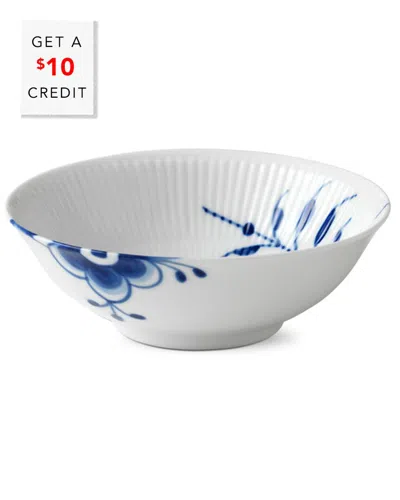 Royal Copenhagen Blue Fluted Mega Cereal Bowlwith $10 Credit In Multi