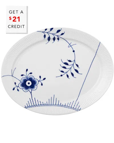 Royal Copenhagen Blue Fluted Mega Oval Platterwith $21 Credit