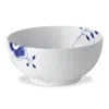 Royal Copenhagen Blue Fluted Mega Serving Bowl, 4 Cups In White With Hand Painted Blue Decoration