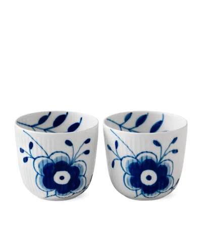Royal Copenhagen Blue Fluted Mega Tealight Holders