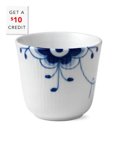 Royal Copenhagen Blue Fluted Mega Thermal Cupwith $10 Credit In White