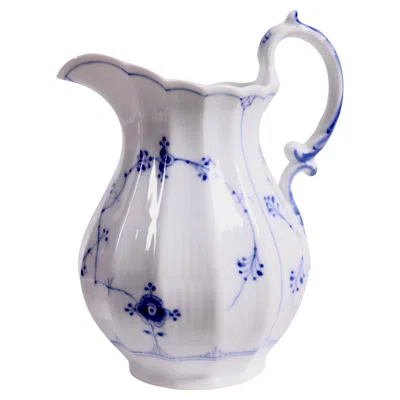 Pre-owned Royal Copenhagen Blue Fluted Pitcher Model 356, Denmark, 1923-1934, Hand-painted