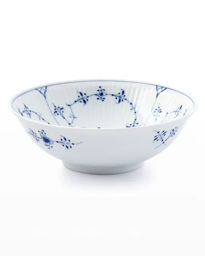 Royal Copenhagen Blue Fluted Plain Cereal Bowl In White