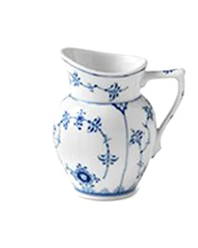 Royal Copenhagen Blue Fluted Plain Creamer In Gold