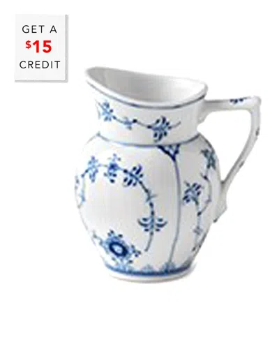 Royal Copenhagen Blue Fluted Plain Creamerwith $15 Credit