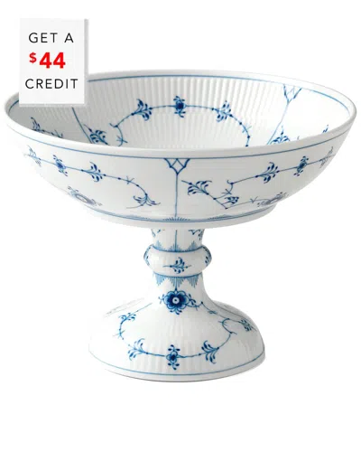 Royal Copenhagen Blue Fluted Plain Footed Bowlwith $44 Credit In Multi