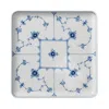 Royal Copenhagen Blue Fluted Plain Large Square Plate In Two-tone