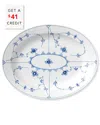 Royal Copenhagen Blue Fluted Plain Large Oval Platter In Blue