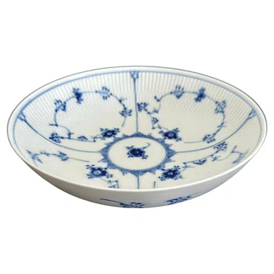 Pre-owned Royal Copenhagen Blue Fluted Plain Salad Bowl, Made In Denmark In 1965