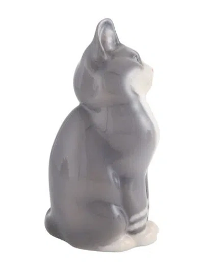 Pre-owned Royal Copenhagen Cat Figurine In Grey