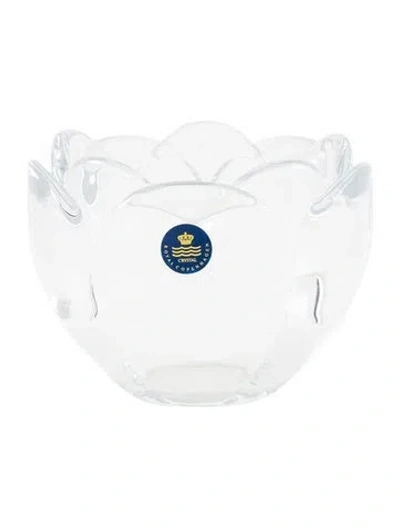 Pre-owned Royal Copenhagen Crystal Lotus Votive Holder In Transparent