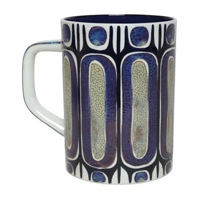 Pre-owned Royal Copenhagen Danish Ceramic Fajence Oversized "tenera" Mug / Vase German By  In Black