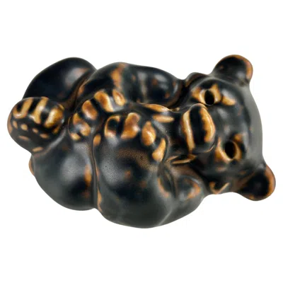 Pre-owned Royal Copenhagen Danish Knud Kyhn Baby Bear Figurine For  In Black