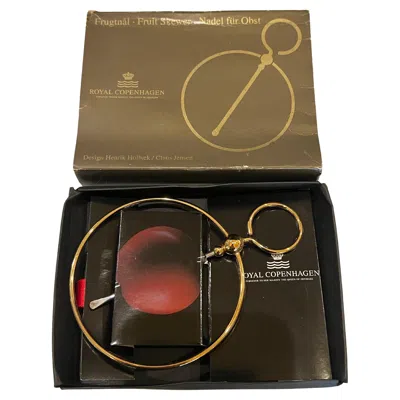 Pre-owned Royal Copenhagen Danish Modern Vintage  Fruit Skewer Claus Jensen Nib In Black