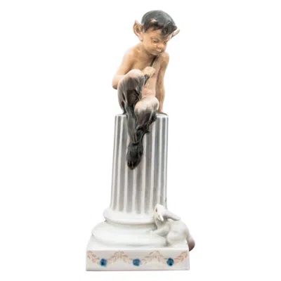 Pre-owned Royal Copenhagen Faun Figurine From , 1969-1973 In Gray