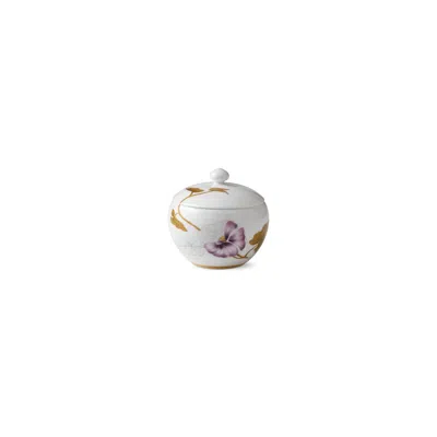 Royal Copenhagen Flora Sugar Bowl Morning Glory In White