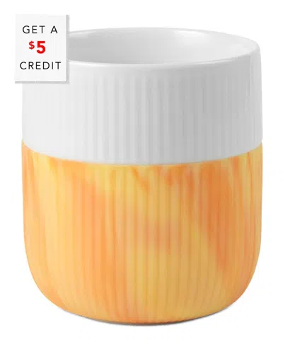 Royal Copenhagen Fluted Contrast Fiery Yellow Marble Mugwith $5 Credit
