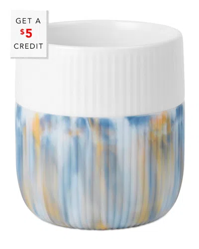 Royal Copenhagen Fluted Contrast Ocean Mist Marble Mugwith $5 Credit In Multi