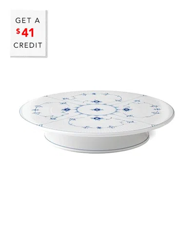 Royal Copenhagen Fluted Plain Footed Cake Platewith $41 Credit In Multi