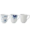 Royal Copenhagen Set Of 3 Gifts With History 12.25oz Mugs In Multi