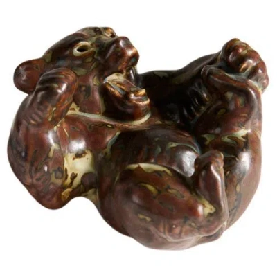 Pre-owned Royal Copenhagen Knud Kyhn For , Bear Figurine, Denmark, Designed 1931 In Black