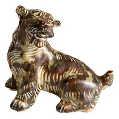 Pre-owned Royal Copenhagen Knud Kyhn For , Ceramic Terrier, Denmark, Designed In 1927 In Brown