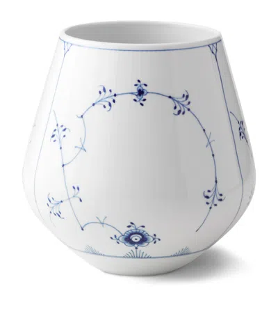 Royal Copenhagen Large Blue Fluted Plain Vase