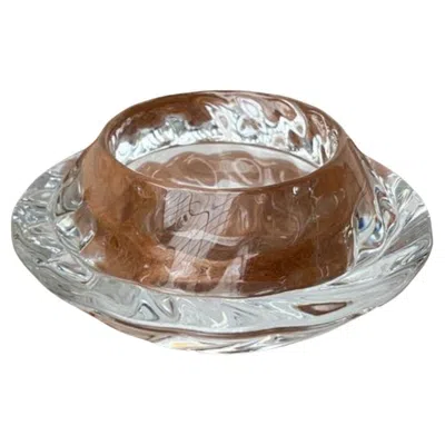 Pre-owned Royal Copenhagen Mid-century Danish Capriole Series Glass Candleholder , 1960s In Gray